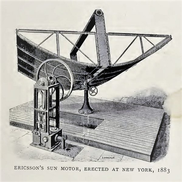 ERICSSON’S SUN MOTOR, ERECTED AT NEW YORK, 1883