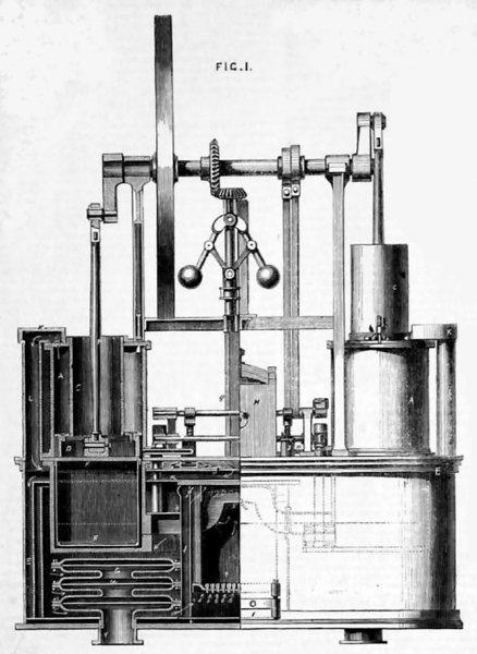 Shaw's 1861 Air Engine - Fig. 1